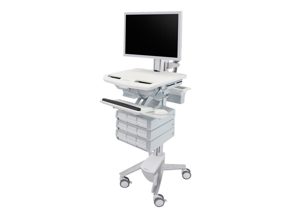 Ergotron StyleView Cart with HD Pivot, 9 Drawers (3x3) cart - open architec