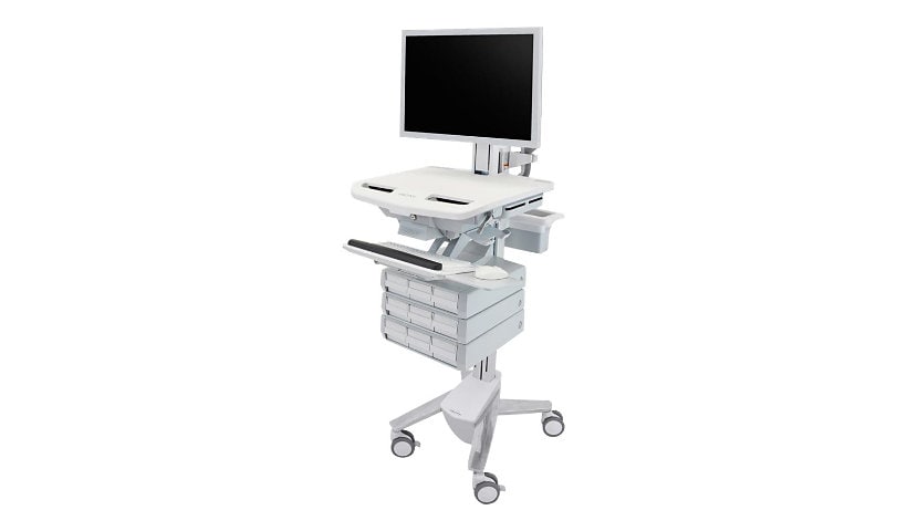 Ergotron StyleView Cart with HD Pivot, 9 Drawers (3x3) cart - open architecture - for LCD display / keyboard / mouse /