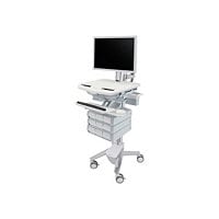 Ergotron StyleAfficher le panier with HD Pivot, 9 Drawers (3x3) cart - open architecture - for LCD display / keyboard / mouse /