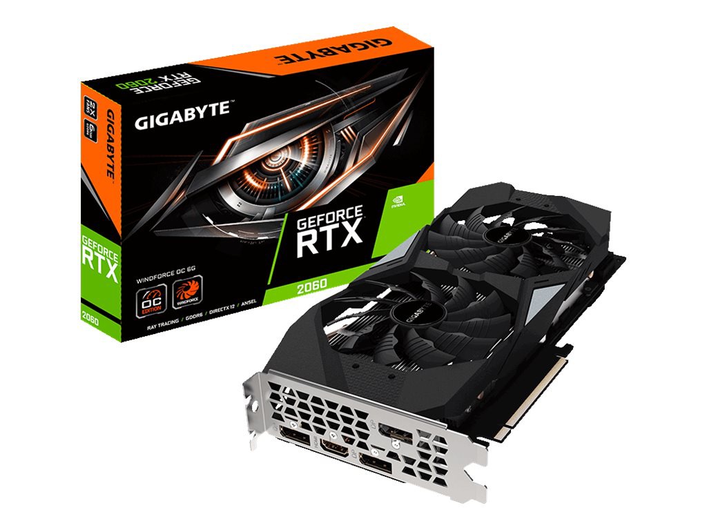 Gigabyte GeForce RTX 2060 WINDFORCE OC 6G - graphics card - GF RTX 2060 - 6 GB