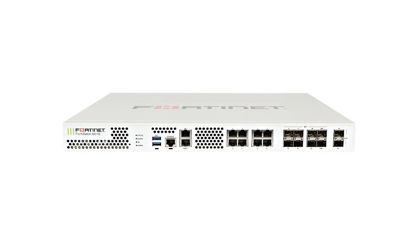 Fortinet FortiGate 601E - UTM Bundle - security appliance - with 3 years FortiCare 24X7 Comprehensive Support + 3 years
