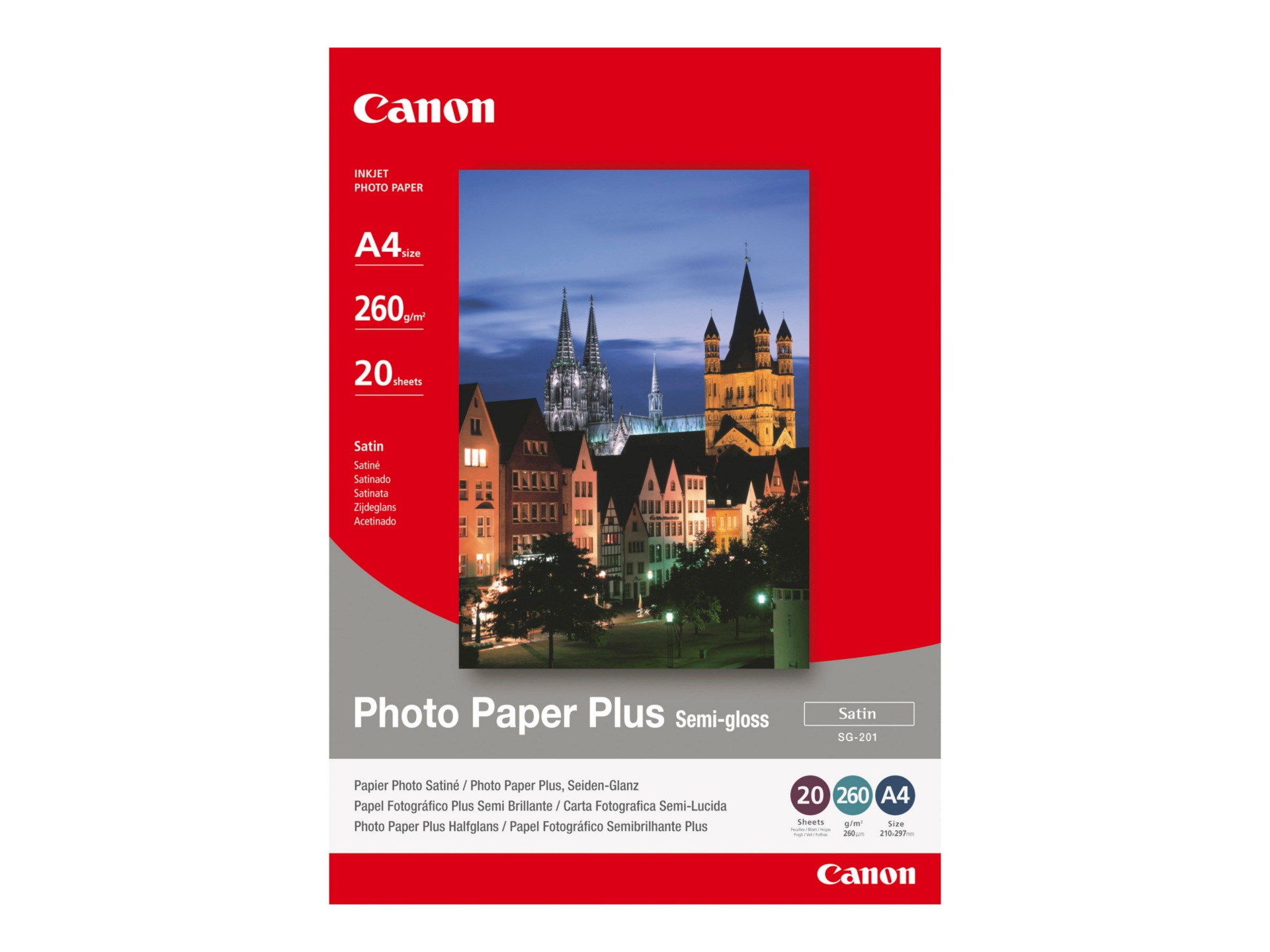 Canon Photo Paper Plus SG-201 - photo paper - semi-glossy satin - 10 sheet(