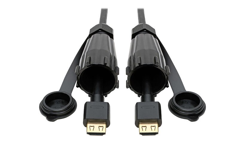 Tripp Lite HDMI Cable High-Speed 2 IP68 Connectors Industrial Ethernet 3ft - HDMI extension cable with Ethernet - 3 ft