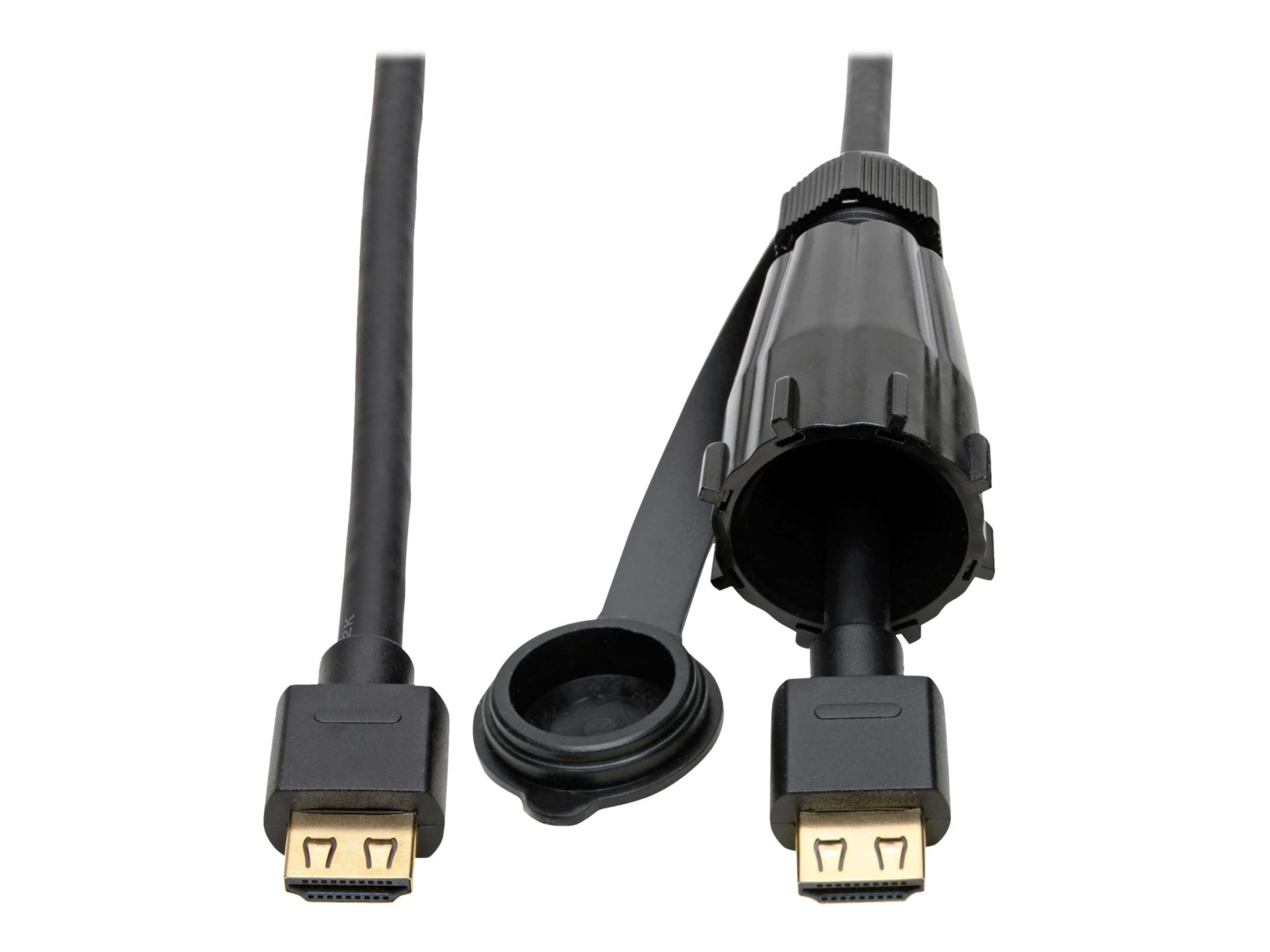 Tripp Lite HDMI Cable High-Speed IP68 Connector Industrial Ethernet M/M 6ft - HDMI extension cable with Ethernet - 6 ft