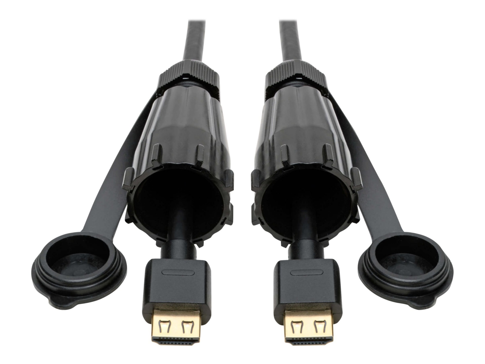 Tripp Lite HDMI Cable High-Speed 2 IP68 Connectors Industrial Ethernet 6ft - HDMI extension cable with Ethernet - 6 ft