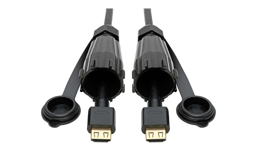 Tripp Lite HDMI Cable High-Speed 2 IP68 Connectors Industrial Ethernet 6ft - HDMI extension cable with Ethernet - 6 ft
