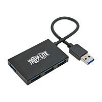 Tripp Lite USB 3.0 Hub SuperSpeed Slim 4 USB-A Ports 5Gbps Compact Aluminum - hub - 4 ports