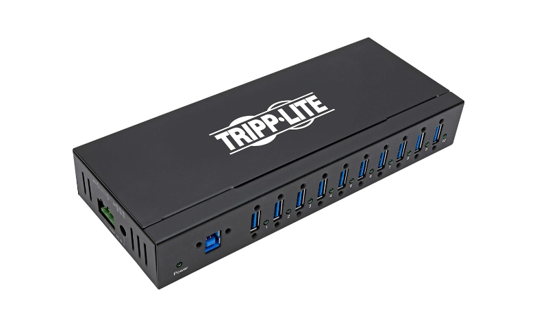 Tripp Lite 10-Port Industrial-Grade USB 3.0 SuperSpeed Hub - 20 kV ESD Immunity, Housing, Mountable - hub 10 - U360-010-IND - USB Hubs - CDW.com