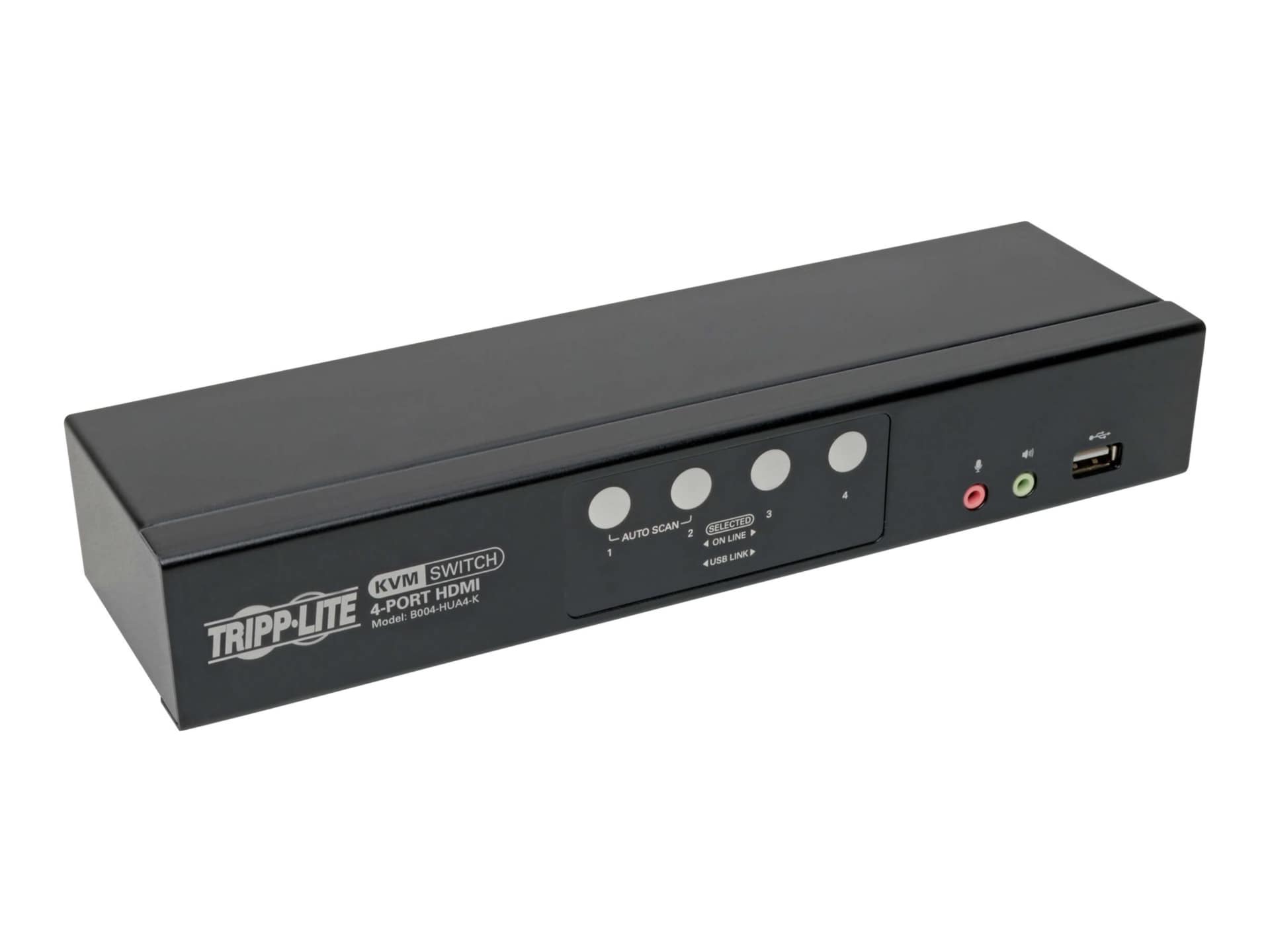 Tripp Lite HDMI/USB KVM Switch 4-Port Audio Video Peripheral Sharing 1080p