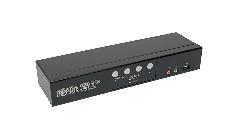 Tripp Lite 4-Port HDMI/USB KVM Switch with Audio/Video and USB Peripheral Sharing - KVM / audio / USB switch - 4 ports