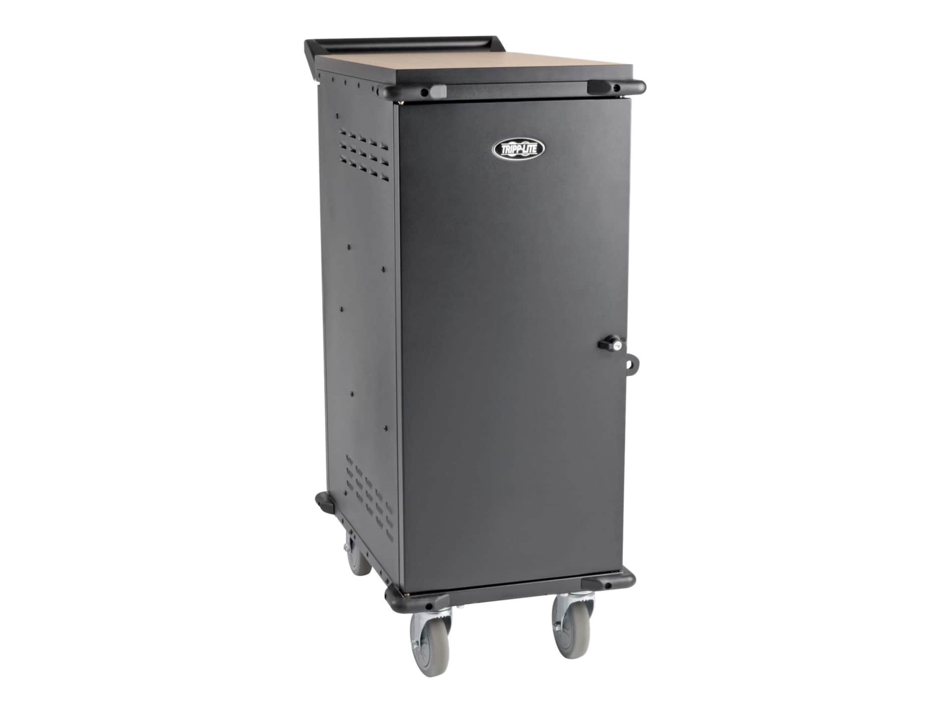 Tripp Lite 21-Device AC Charging Station for Laptops and Chromebooks - 120V, NEMA 5-15P, 10 ft. Cord, Black - cart - for