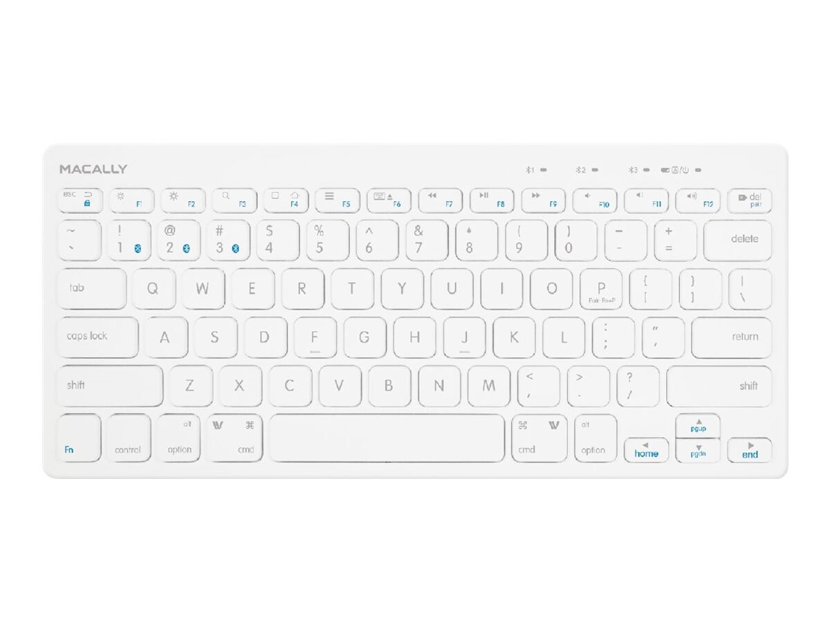 Macally Quick Switch - keyboard - ice white
