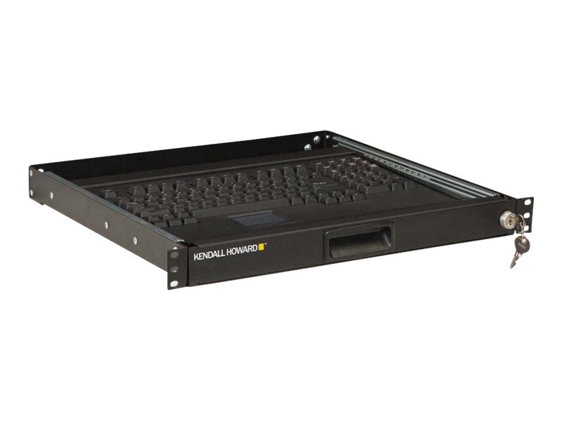 Kendall Howard 1U Rackmount 2-Post Keyboard Tray - rack keyboard shelf - 1U