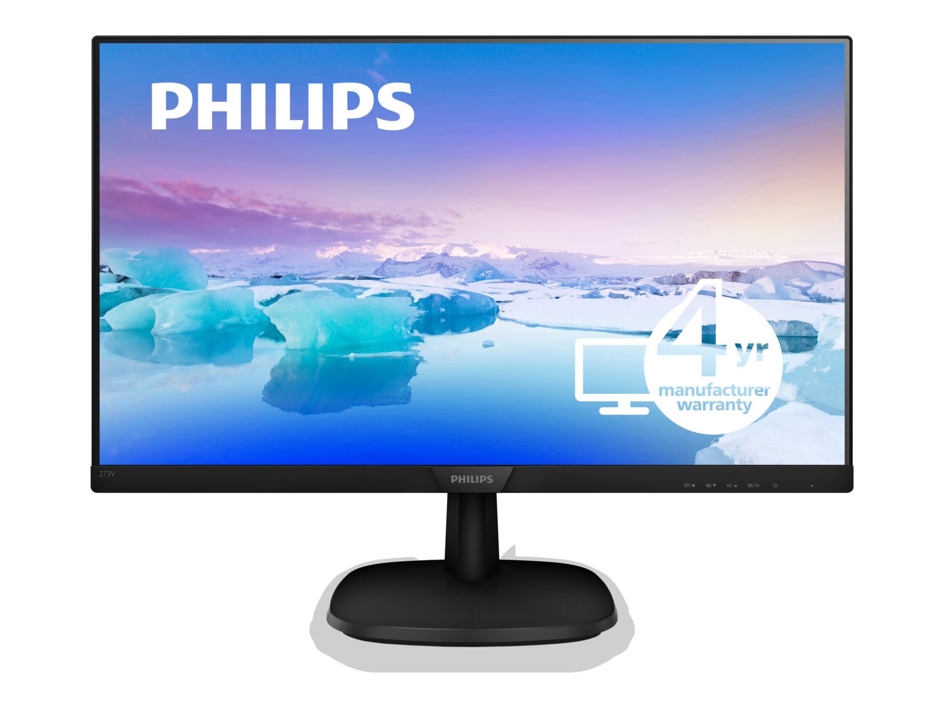 PHILIPS 273V7QJAB - 27" Monitor, LED, FHD (1920x1080), VGA, DP, HDMI, 4 Year Manufacturer Warranty