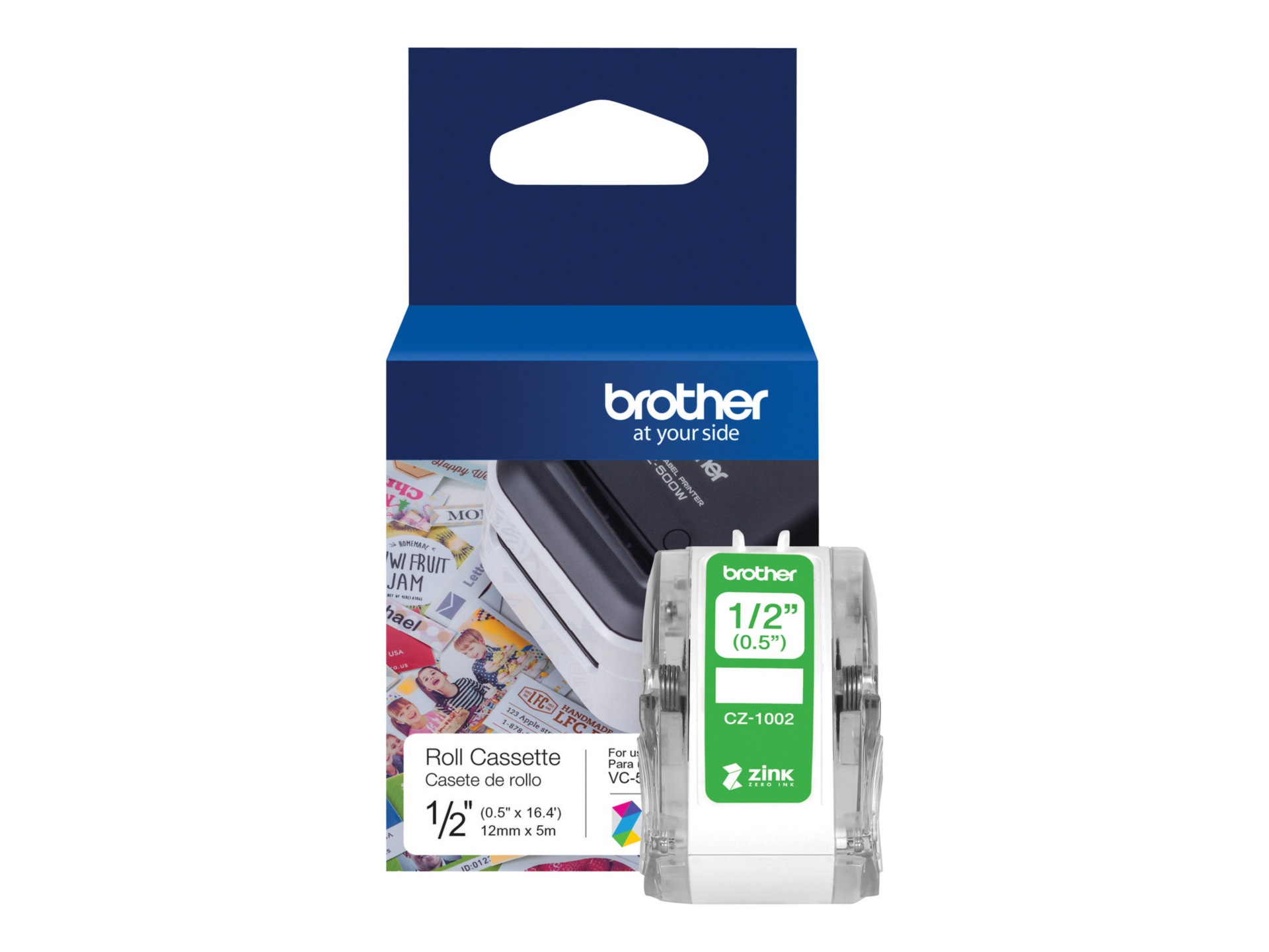 Brother CZ-1002 - continuous labels - 1 roll(s) - Roll (0.47 in x 16.4 ft)