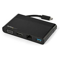 StarTech.com USB C Multiport Adapter with HDMI, VGA, Gb Ethernet and USB 3.0 - USB Type C Travel Dock