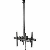 StarTech.com Dual TV Ceiling Mount, Hanging 2 Screen VESA Pole Mount for 32”-75" TVs - Height Adjustable Telescopic Pole