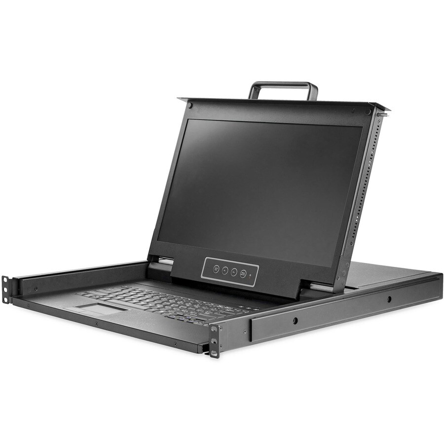 StarTech.com Rackmount KVM Console HD - 1U 17" LCD VGA KVM Server Rack Drawer w/Cables - USB Support