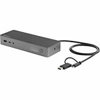 StarTech.com USB-A/USB-C Hybrid Dock, Dual 4K 60Hz HDMI/DisplayPort Docking Station - 100W PD - USB Docking Station