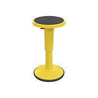 MooreCo Hierarchy Grow Tall - stool - round - plastic - yellow