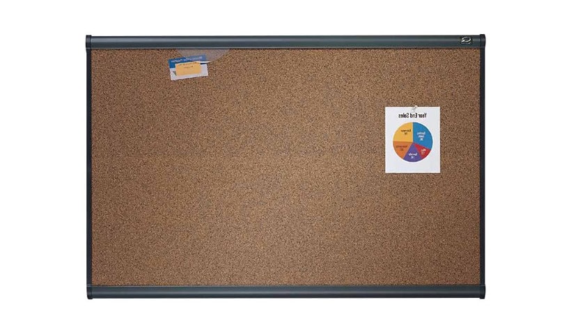 Quartet Prestige bulletin board - 48 in x 35.98 in - brown