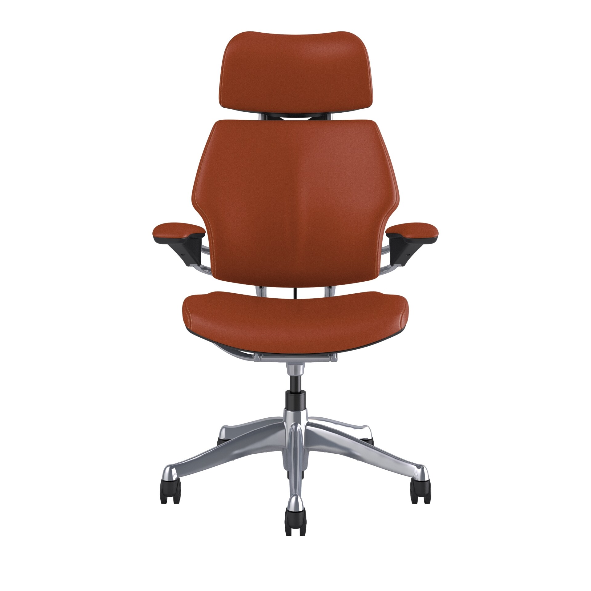 Humanscale Freedom Task Chair with Headrest - Polished Aluminum/Graphite