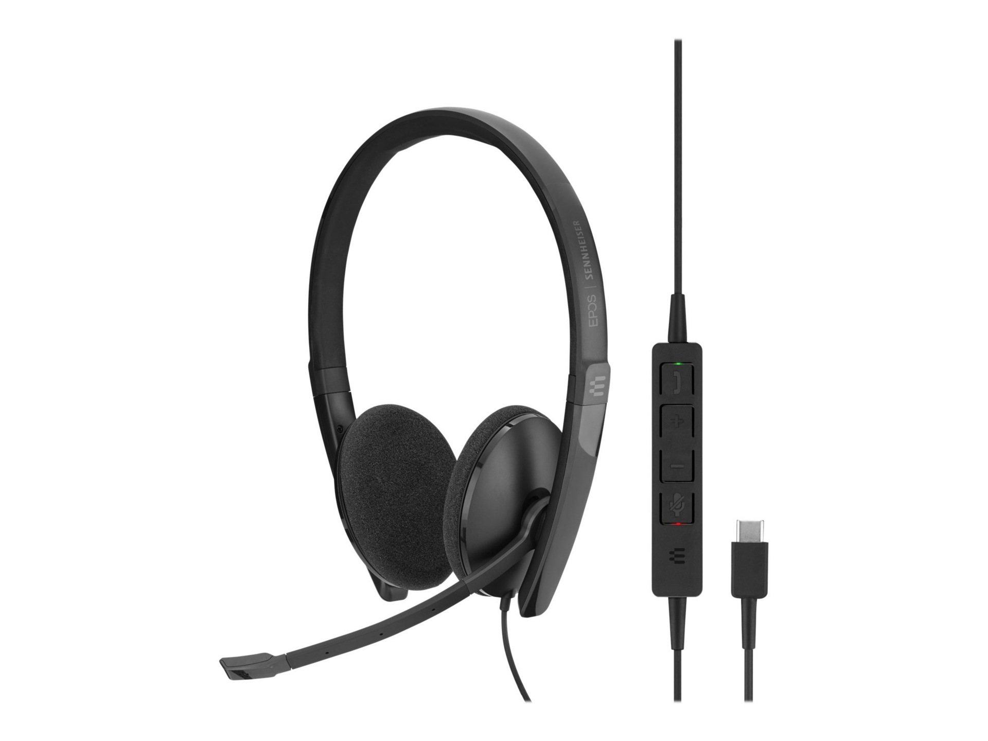 Sennheiser SC 160 USB-C Double-Sided Headset with In-Line Call Control ...