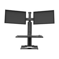 Compulocks Sit Stand Dual Monitor Workstation VESA Black - mounting kit - f