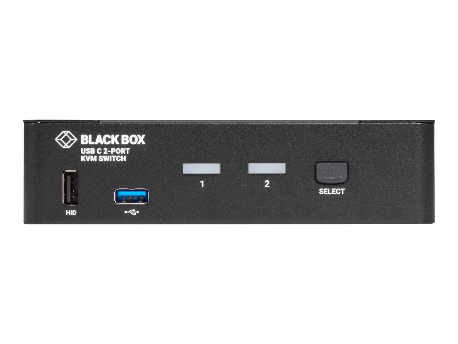 Black Box USB-C 4K KVM Switch, 2-Port - KVM switch - 2 ports - TAA Compliant