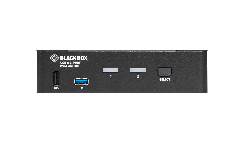 Black Box USB-C 4K KVM Switch, 2-Port - KVM switch - 2 ports - TAA Compliant