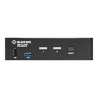 Black Box USB-C 4K KVM Switch, 2-Port - KVM switch - 2 ports - TAA Compliant