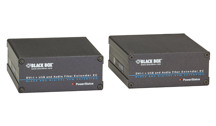 Black Box EC KVM Fiber Extender Kit - DVID, USB, Audio, Dual-Access