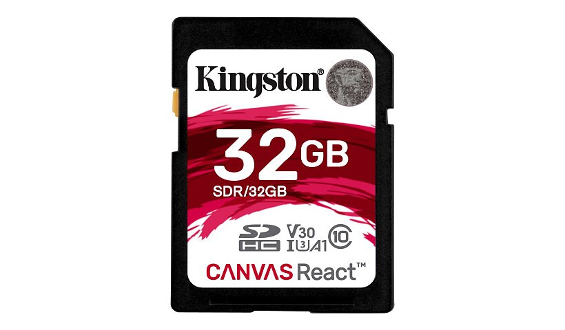 Kingston Canvas React - carte mémoire flash - 32 Go - SDHC UHS-I