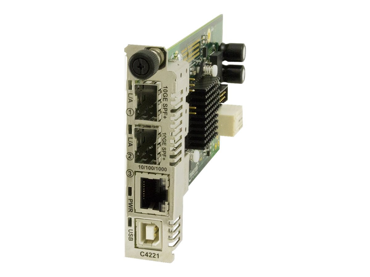Lantronix C4221-4848 - fiber media converter - 1GbE, 10GbE