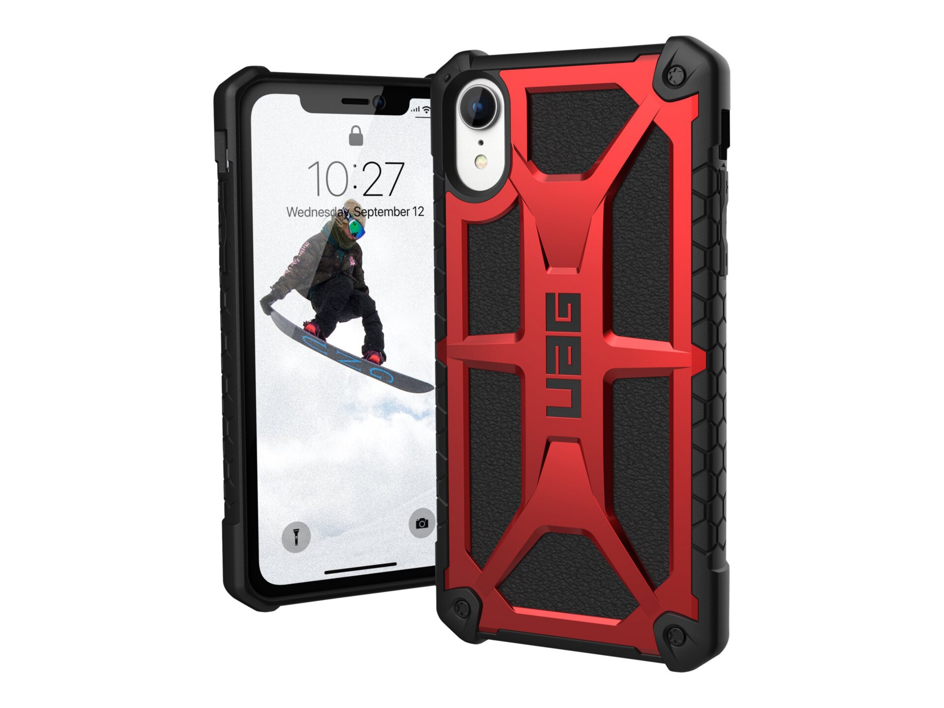 UAG Rugged Case for iPhone XR [6.1-inch screen] - Monarch Crimson - back co