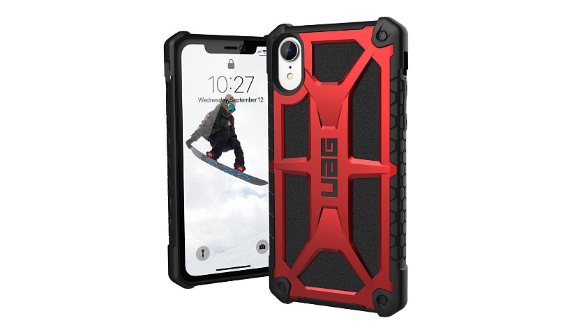 UAG Rugged Case for iPhone XR [6.1-inch screen] - Monarch Crimson - back co