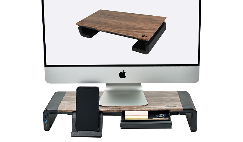 SIIG Stylish Foldable Monitor Stand with USB Hub - stand - foldable - for m