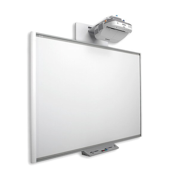 Teq SMART Board SBM680 Interactive Whiteboard with Projector & Rails