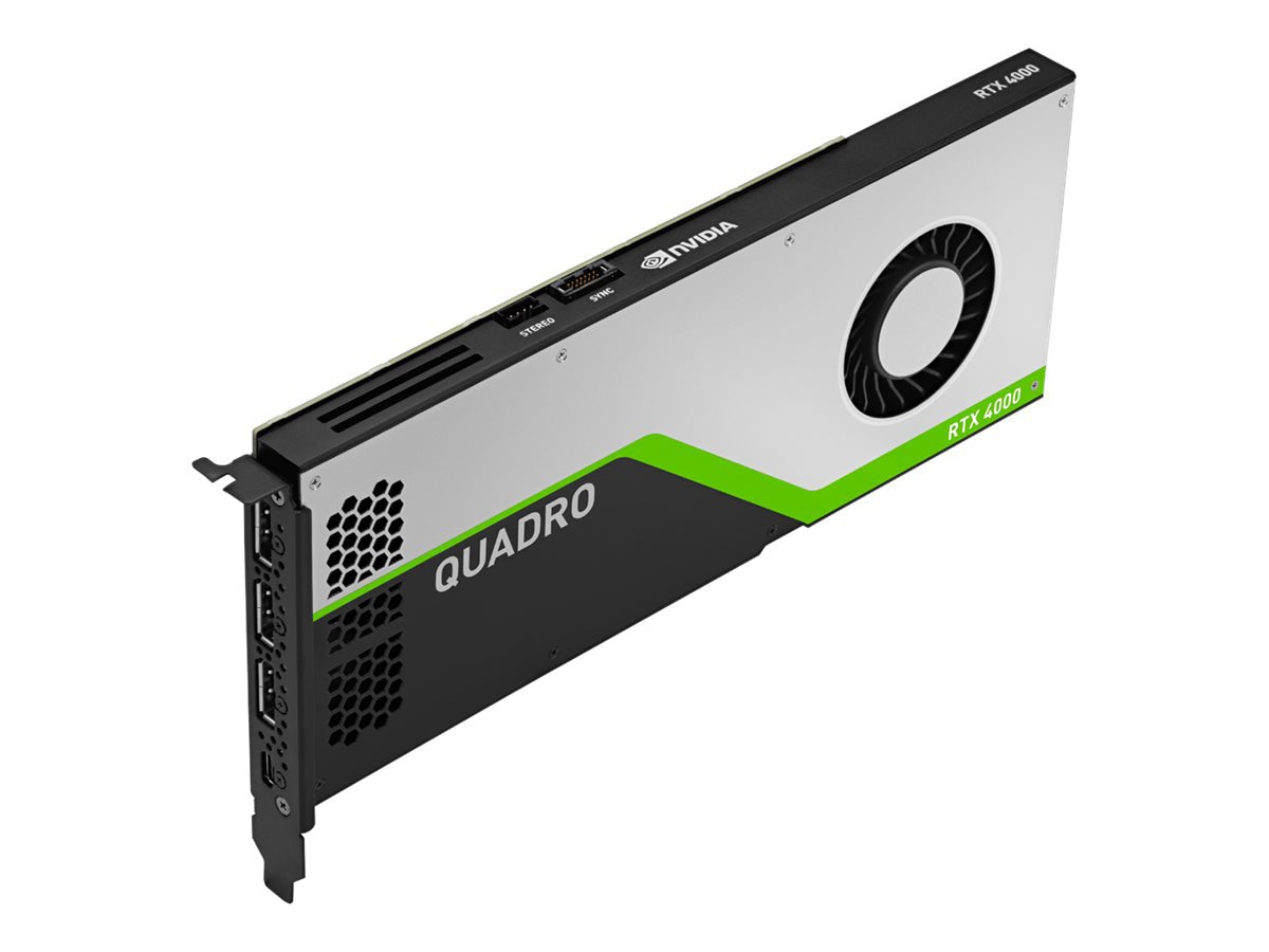 NVIDIA Quadro RTX 4000 - carte graphique - Quadro RTX 4000 - 8 Go - Adaptateurs inclus