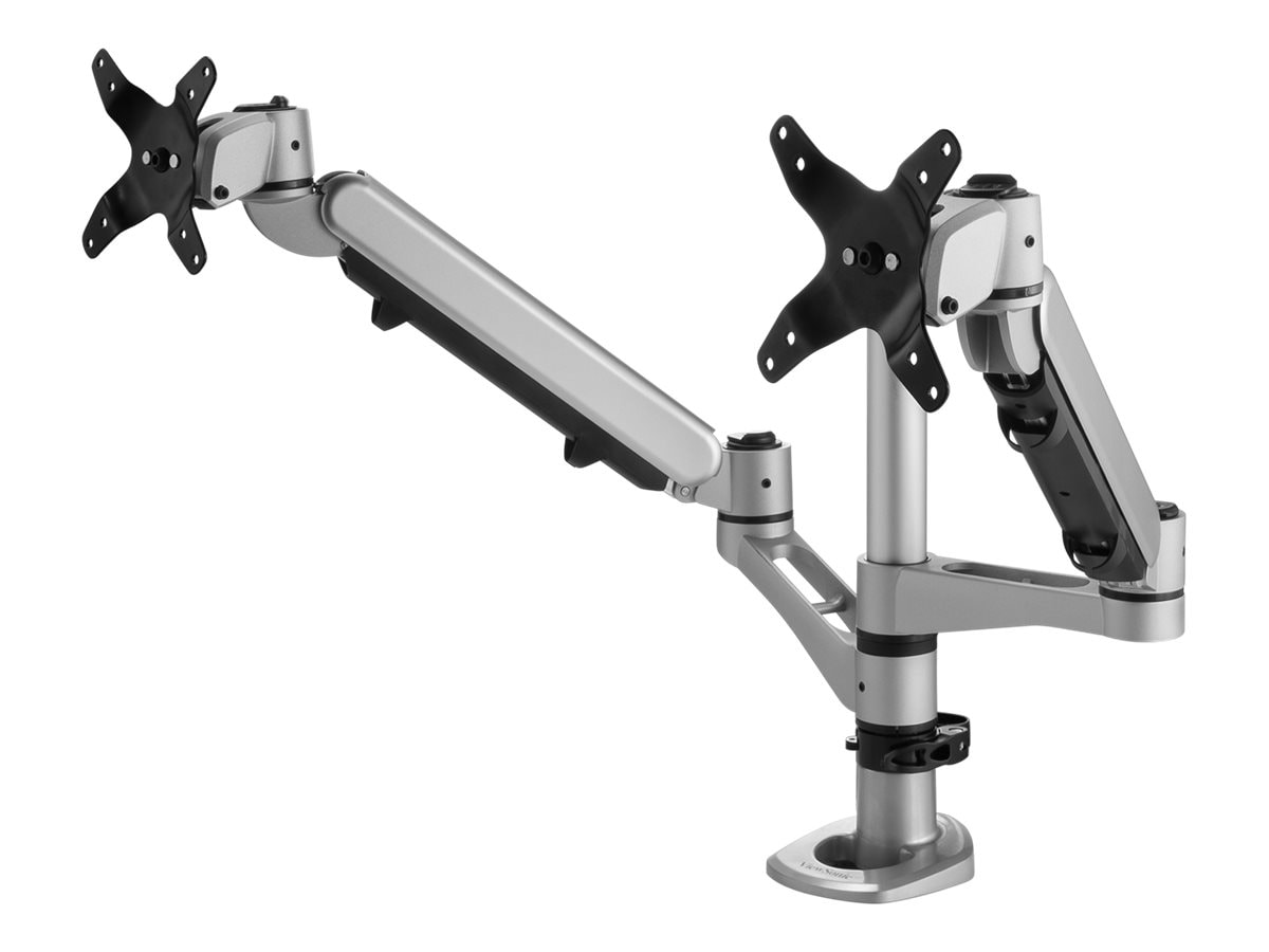 ViewSonic Spring-Loaded Dual Monitor Mounting Arm for Two Monitors up to 27" Each