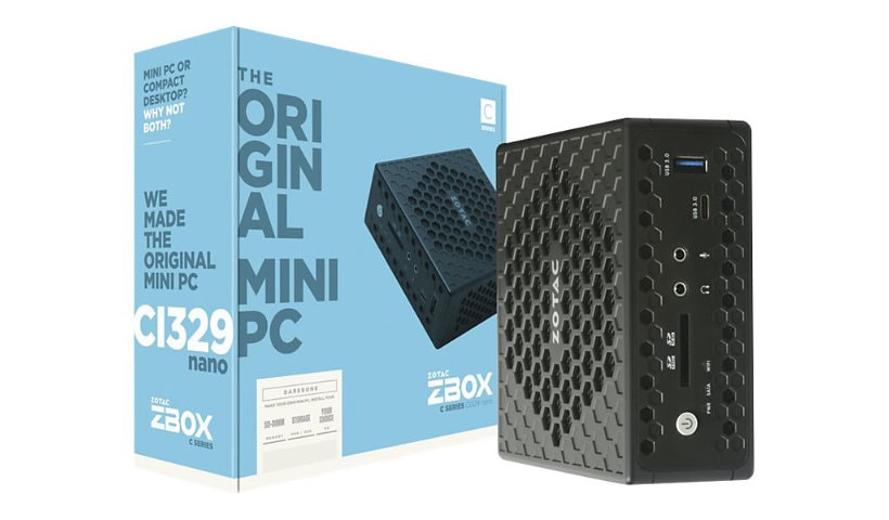 ZOTAC ZBOX C Series CI329 nano - mini PC - Celeron N4100 1.1 GHz - 0 GB - n