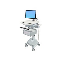 Ergotron StyleView Electric Lift Cart with LCD Arm, LiFe Powered, 1 Tall Dr