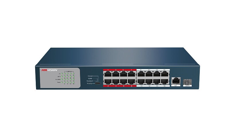 Hikvision DS-3E0318P-E/M - DS-3E Series - switch - 16 ports - unmanaged