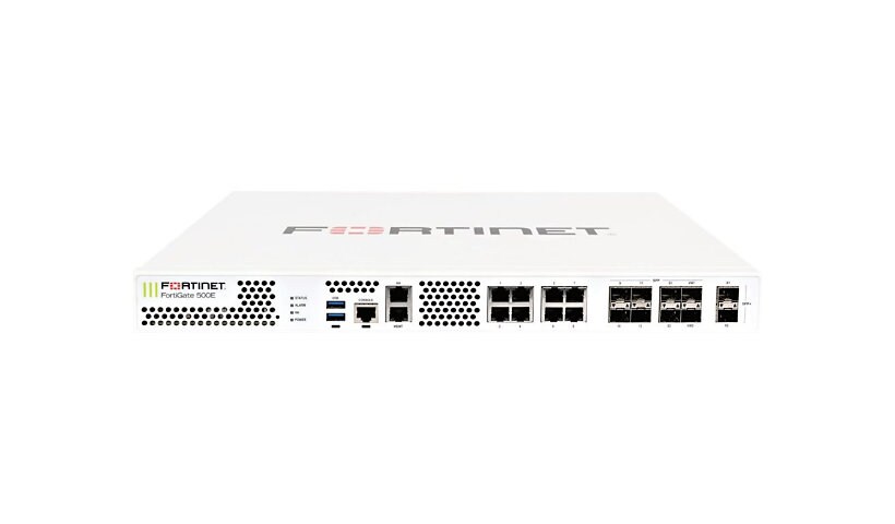 Fortinet FortiGate 500E - security appliance - with 1 year FortiCare 24X7 S