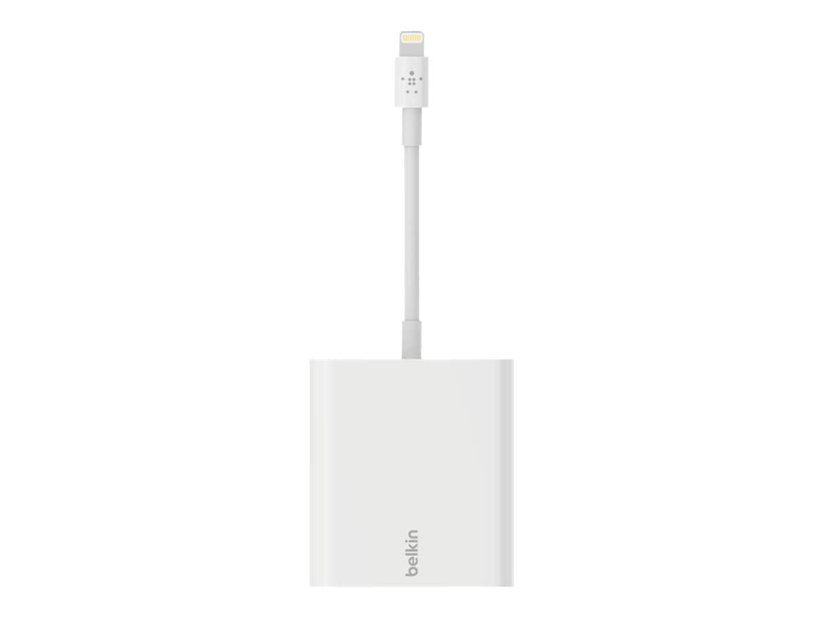 Belkin Ethernet + Power Adapter with Lightning Connector - network adapter - Lightning - 10/100 Ethernet (PoE) x 1