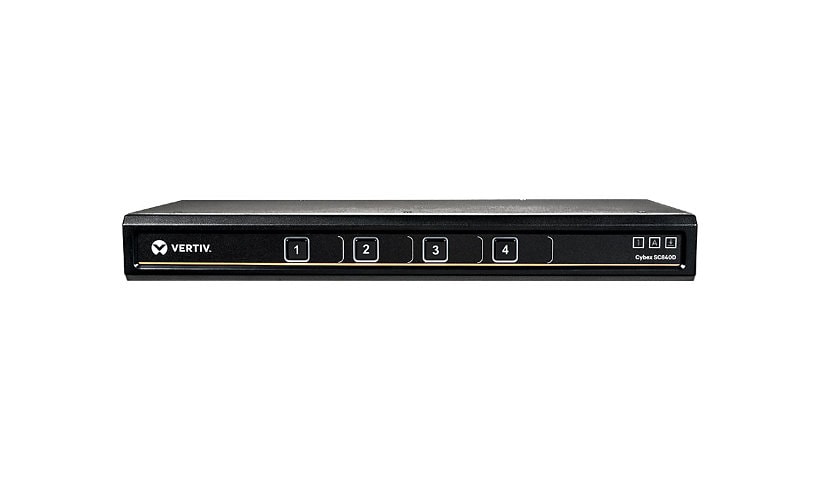 Vertiv Cybex SC800 Secure Desktop KVM | 4 Port Single-Head | DP in/DP out