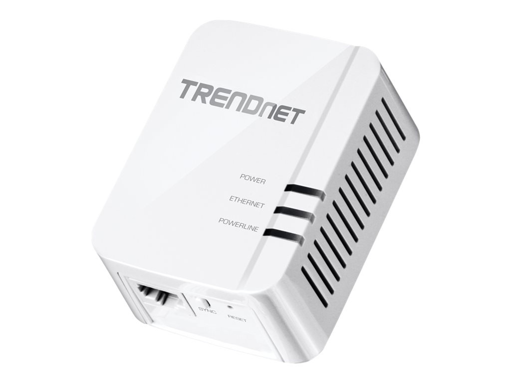 Thumbnail 2 of 4 for TRENDnet Powerline 1300 AV2 Adapter; IEEE 1905.1 & IEEE 1901; Gigabit Port; Range Up to 300m (984 ft.); TPL-422E
