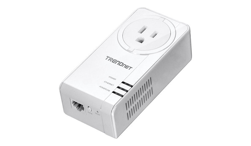 TRENDnet Powerline 1300 AV2 Adapter Kit with Built-in Outlet