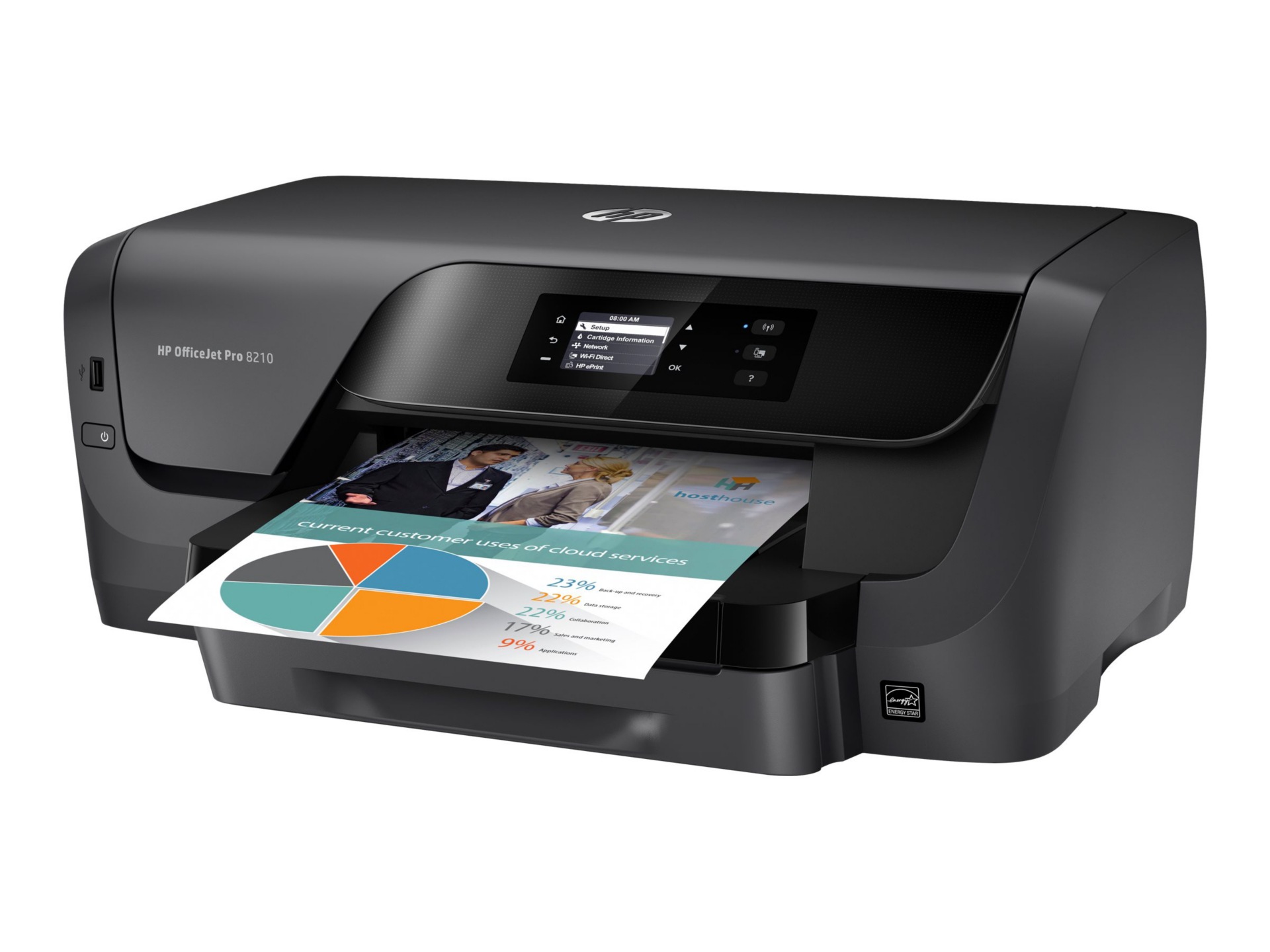HP Officejet Pro 8210 - printer - color - ink-jet - HP Instant Ink eligible