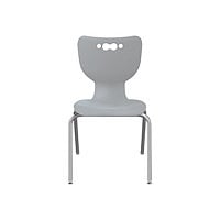 MooreCo Hierarchy - chair - injection molded polypropylene, heavy gauge steel - gray, chrome